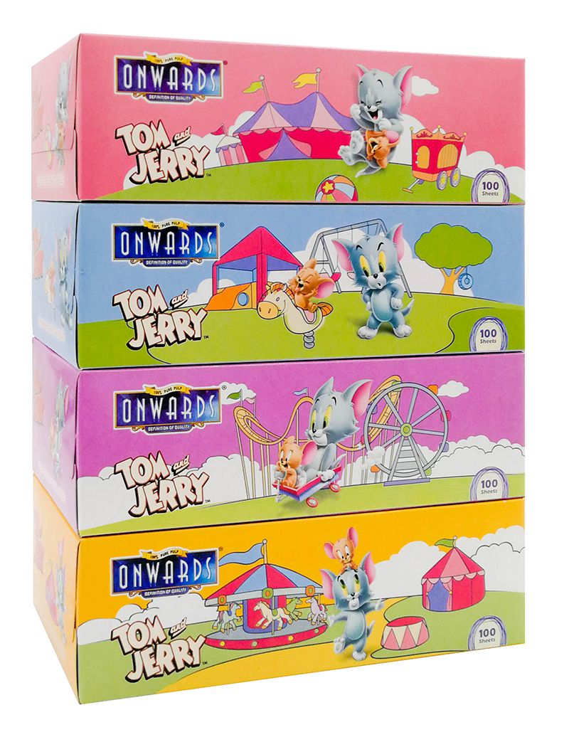 Onwards Tom & Jerry Box Tissues 4 Boxes x 200 Ply to visit